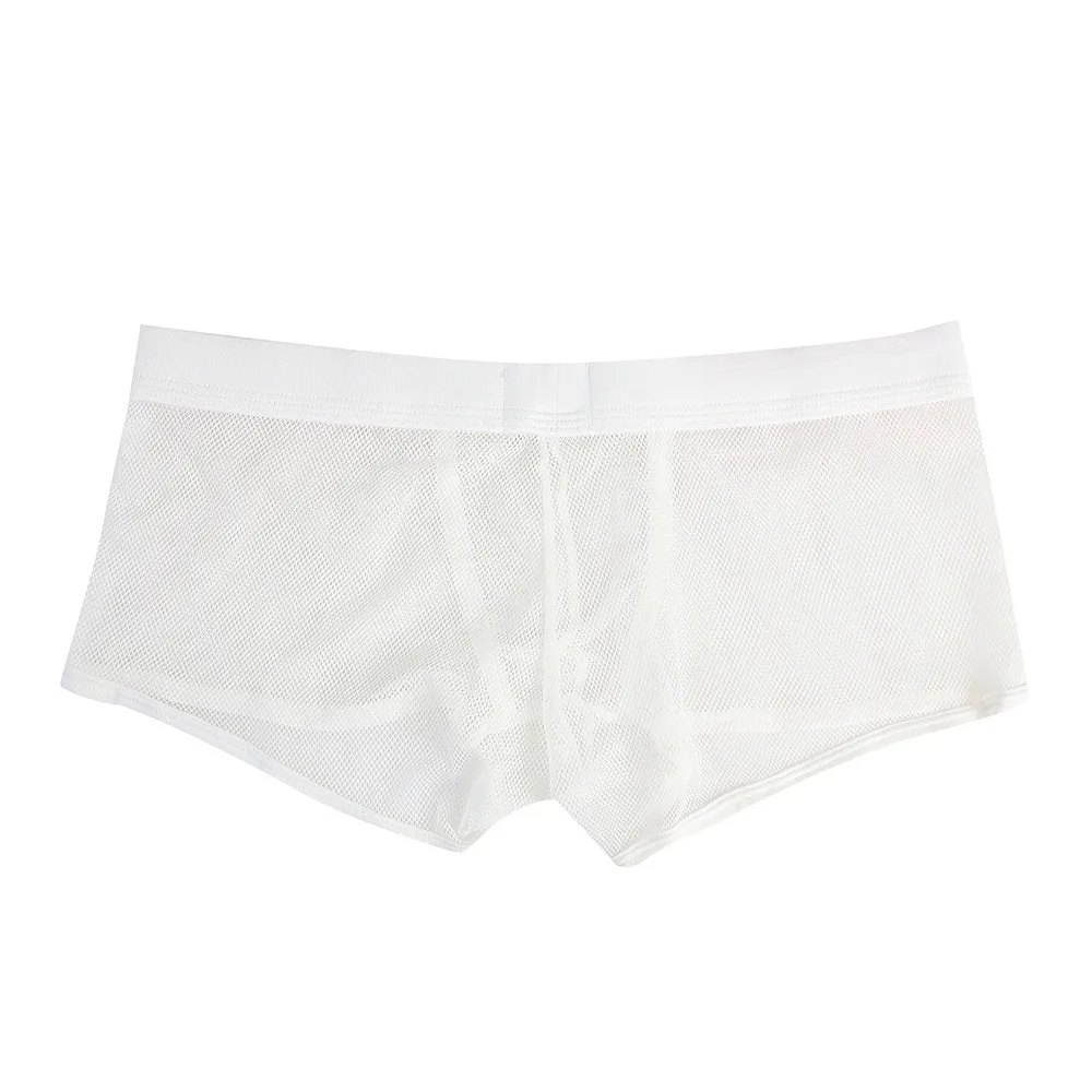 Boxer da uomo trasparenti rigonfiamento vedere attraverso mutande biancheria intima da uomo sexy mutandine a va bassa lingerie  200574005