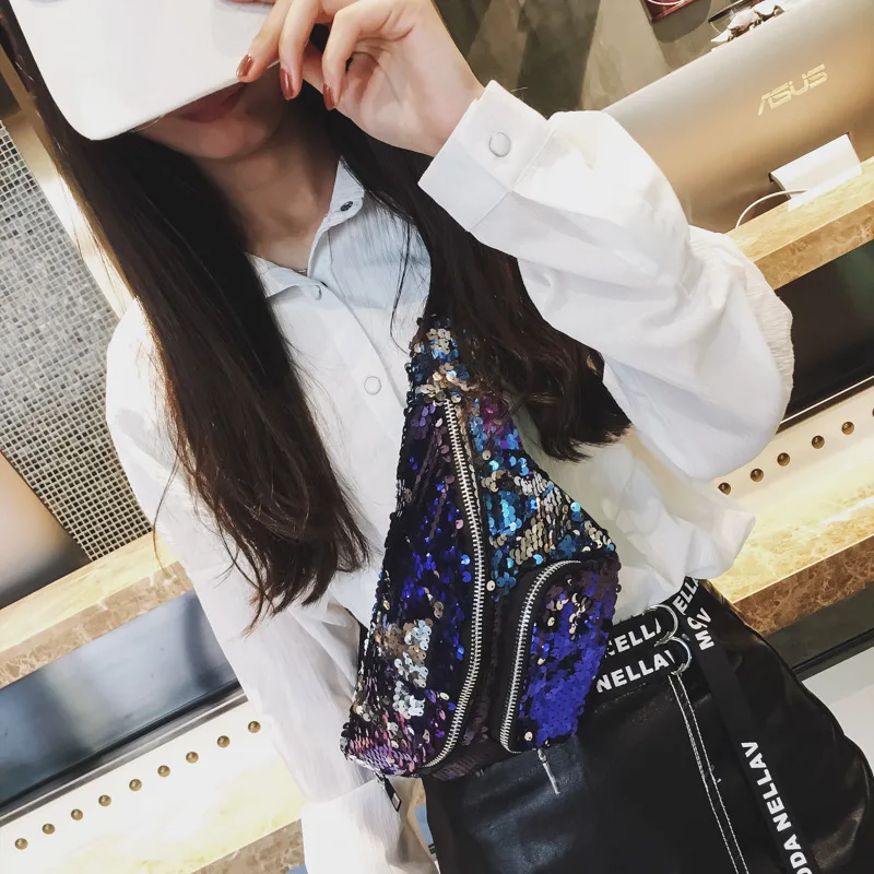 

INS Super Fire Bag Women's 2018 New Style Fashion Rhombus Badge Chest Pack Korean-style bai da xiao Shoulder Bag Fashion Wallet