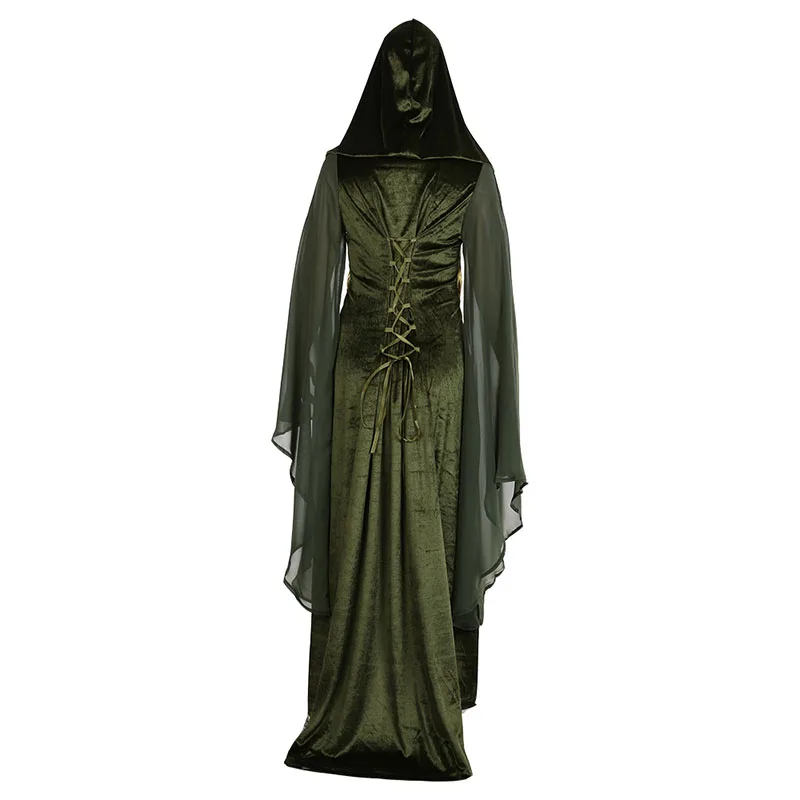Костюм эльфийского лесного эльфа на Хэллоуин длинное платье со шлейфом для