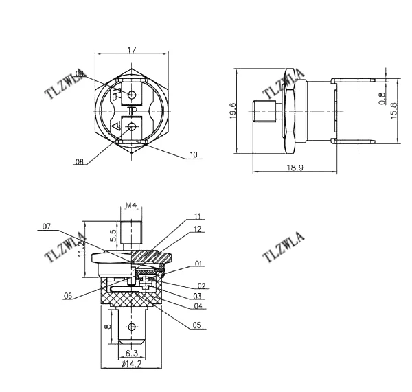 tampa de parafuso fechada interruptor temperatura com pecas graus testar 05