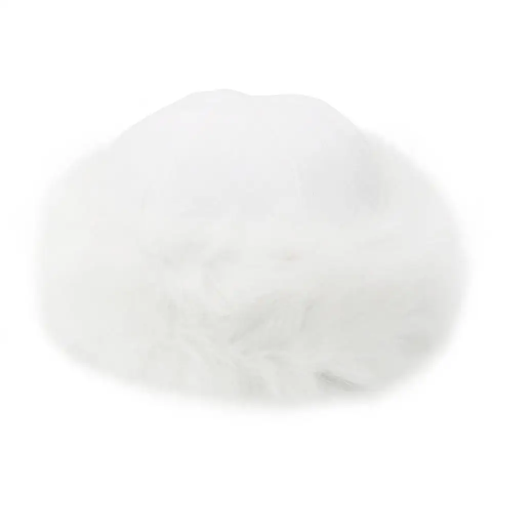 White MeterMall Кепка унисекс замша монгольская шапка круглый верх утолщенный и пушистый завернутый пуловер Кепка Термосумка - Цвет: White
