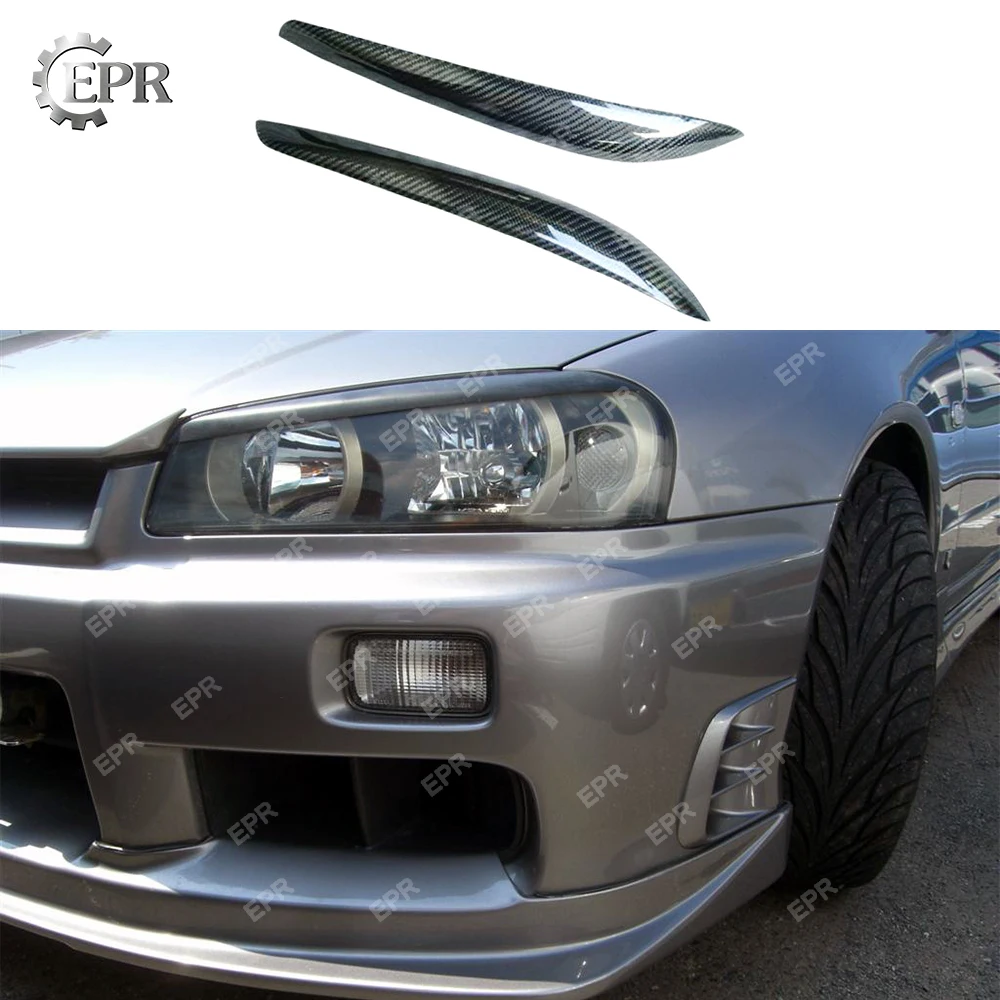 Для Nissan Skyline R34 GTR комплект для бровей из углеродного волокна (пара) Кузов