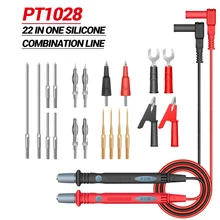 Ensemble de fils de Test multimètre ANENG 22-en-1 1000V sondes de Test isolées en Silicone avec pinces crocodiles fiches bananes pointe d'aiguille
