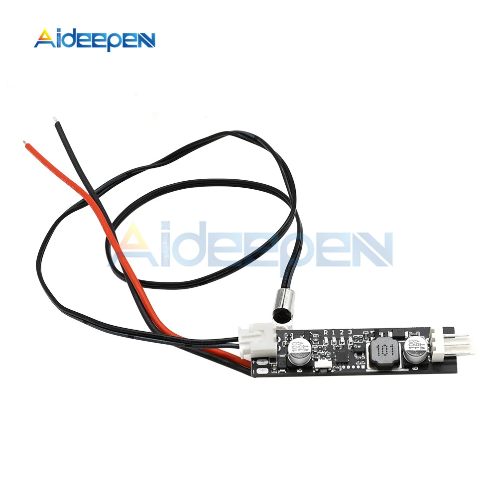Controlador de velocidad de ventilador PWM, 2 3 cables DC 5V 12V, regulador NTC 50K, Sensor de sonda de temperatura, controlador de temperatura de 40cm, de velocidad|Controlador motor| -