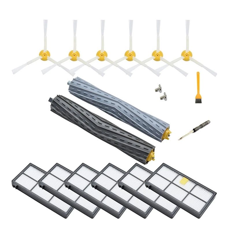

Replacement Parts Kit For Irobot Roomba 860 870 880 890 960 980 990 Vacuum Cleaner,6 Filter,6 Side Brush,1 Debris Extractor In T