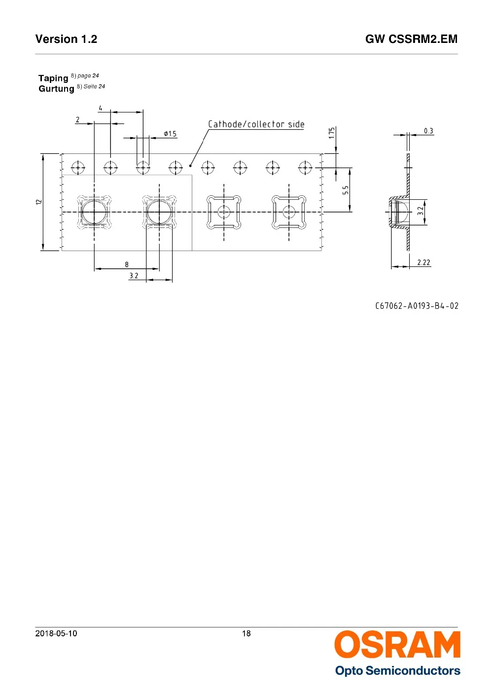 20 шт. osram 3030 Замена CREE 3535 6 Вт белый синий естественный белый 3 Вт Красный GW CSSRM2.EM автомобильные лампы бусины SMD светодиодный Диод