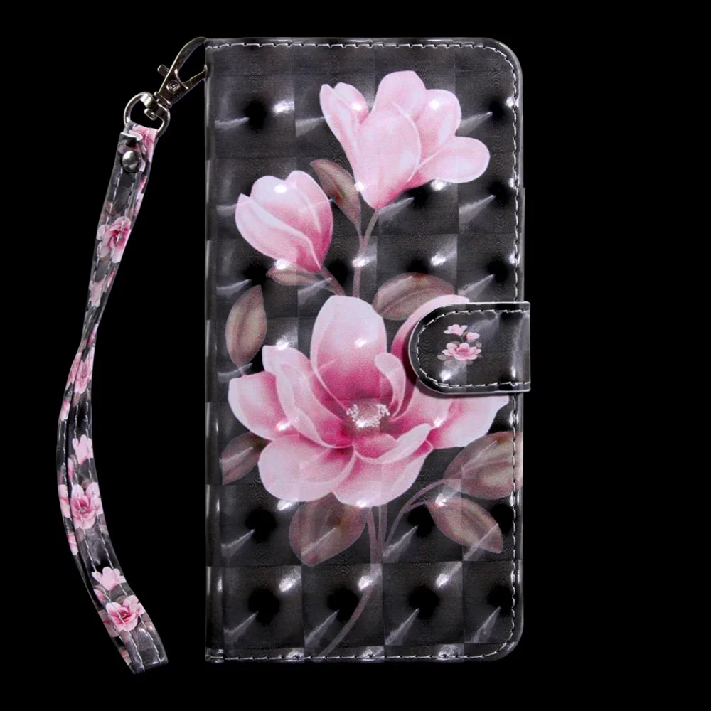 3D Cat Dog Flower Painted Flip Leather Case For iPhone 11 12 MINI Pro Max X XS XR 8 7 6 6S Plus 5 5S SE 2020 2 Phone Book Cover iphone 6 case