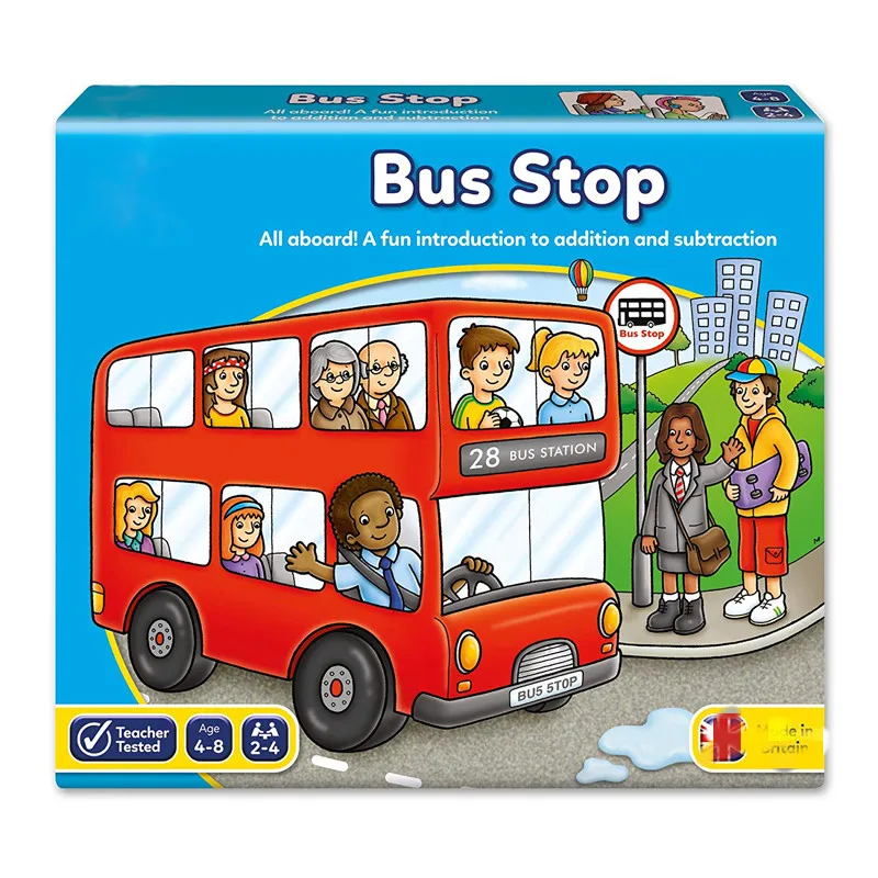 

Wooden Bus Stop Math Board Game City Traffic Desktop Parent-child Interactive Early Learning Education Toys For Child Gifts
