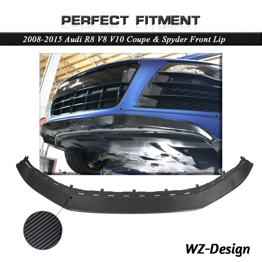 

Автомобильные аксессуары, губа переднего бампера из сухого углеродного волокна и углеродного волокна GR Style для моделей 2008-2015 R8 V8 V10 Coupe & Spyder