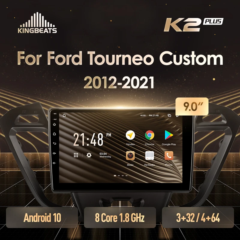 KingBeats штатное головное устройство For Ford Tourneo Custom I Transit 2012 - 2021 GPS Android автомагнитола