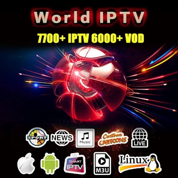 

World 8000+Live Europe IPTV Spain Dutch Arab Portugal UK IPTV Subscription Free Test sports android TV box smart TV PC