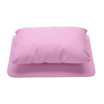 

Nail Art Equipment Hand Rest Cushion Pillow Soft PU Leather Hand Holder and Folding Manicure Table Mat Manicure (Pink)