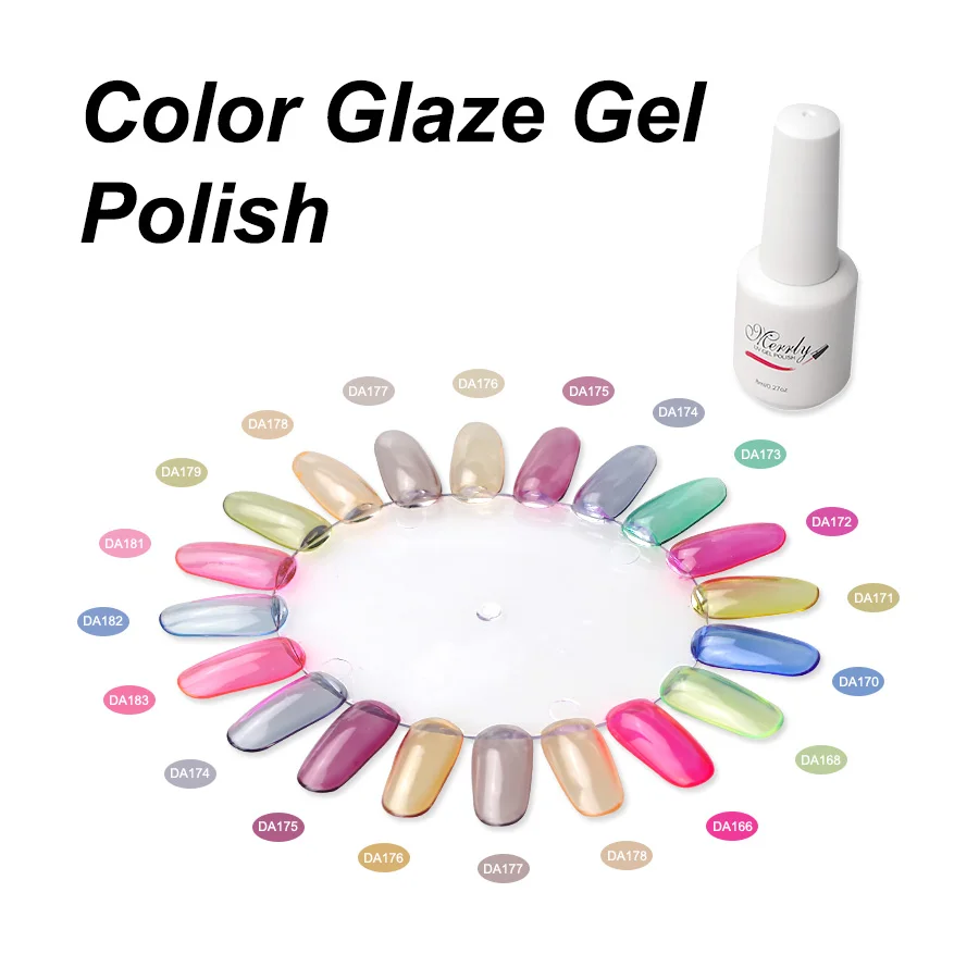 

Merrly 15 Colors Glaze Soak Off UV Gel Varnish Lacquer Stained Glass Vernis Semi Permanent Manicure Nail Art Decoration Polish