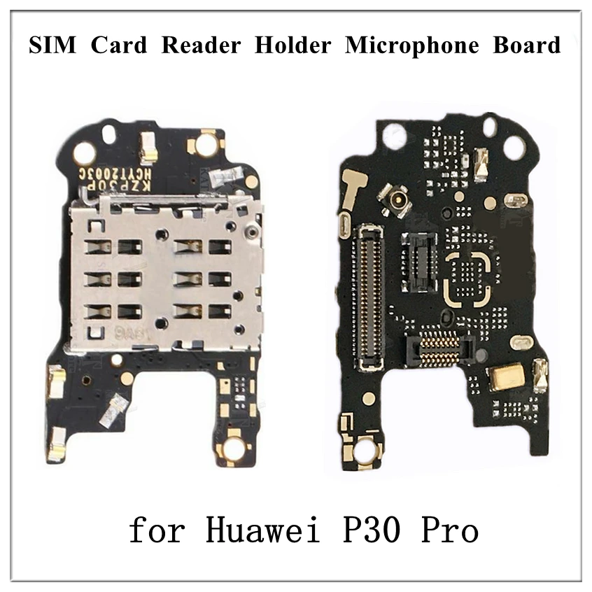 

10Pcs SIM/SD Card Reader With Microphone Flex Cable For Huawei P30 Pro SIM Holder Mic Conecction Board Replacement Parts