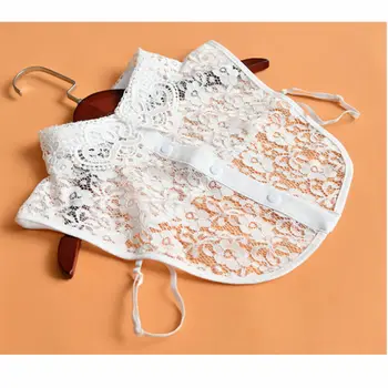 

Women False Collar Detachable Neckline Choker Fake Collar Bib Half Shirt White Lace Elegant OL