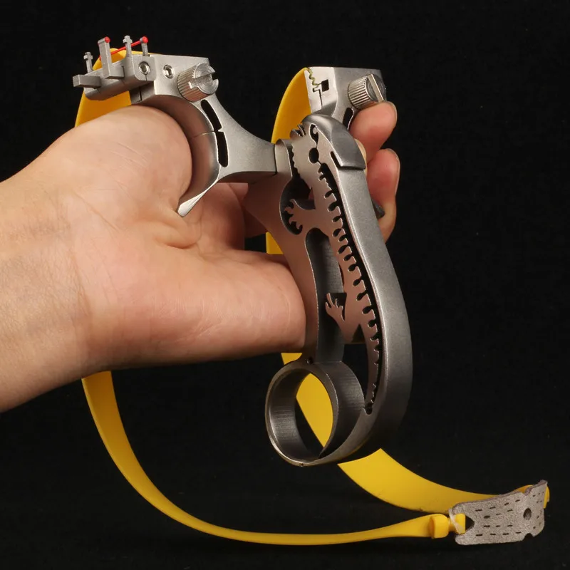 

Stainless steel lizard slingshot Professional slingshot Powerful elastic shooting Outdoor sports slingshot High Quality Stainles