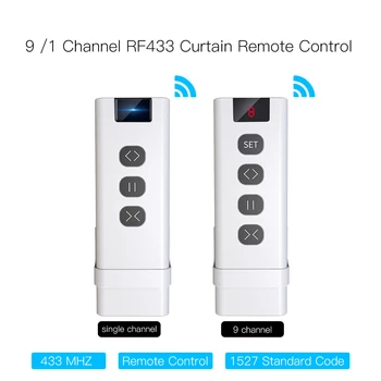 

Remote Control Roller RF433 Shutter 9 Channel Electric Curtain Motor Wireless for Household Bedroom Decoration