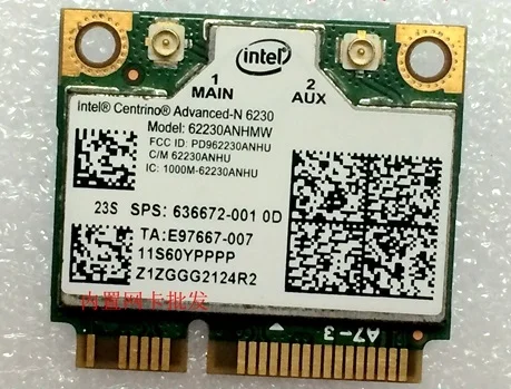 Двухдиапазонный Wi-Fi-модуль Intel Advanced-N 6230 62230ANHMW для Bluetooth 3 0 Half Mini PCI-E IBM LENOVO X201 X201S E40 |