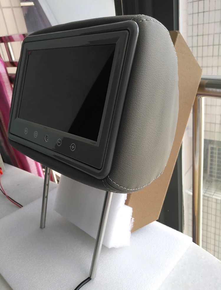 9inch headrest monitor car display with 2 av input 800x480 16:9 monitor 4:3 monitor tv auto car reverse monitor c4 407 display
