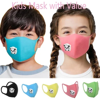 

L.Mirror Panda Mouth Mask Children Kids Thicken Sponge Face Mouth Mask Anti Dust Pollution PM2.5 Respirator Breath Valve Mask