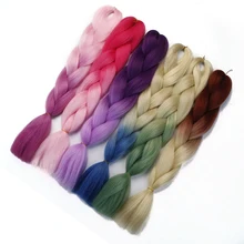 Объемные Волосы Омбре Экспрессия плетение волос Синтетические наращивание плетение Парик Косы цвет волос канекалон