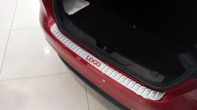 Silver Stainless Steel Rear Tail Door Bumper Trunk Threshold Decorative Protective Board Cover Trim For Jaguar XE 2015 -2017 | Автомобили