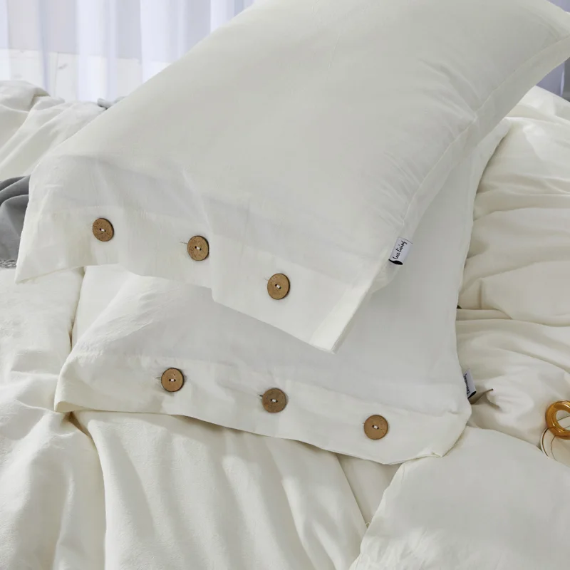 Промытый хлопок белый чистый 9 цветов постельных принадлежностей дома и набор постельного белья для гостиницы King queen размер 4 шт пододеяльник комплект постельного белья