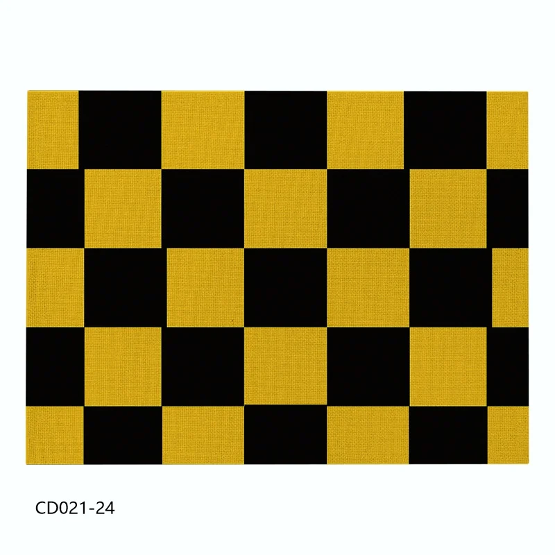 CD021-24 Плед с принтом, лен/хлопок, коврик для кухни, обеденного стола, коврик для чашки, подставка для посуды, коврик для стола, тканевый коврик для отеля, домашний декор - Цвет: CD021-24