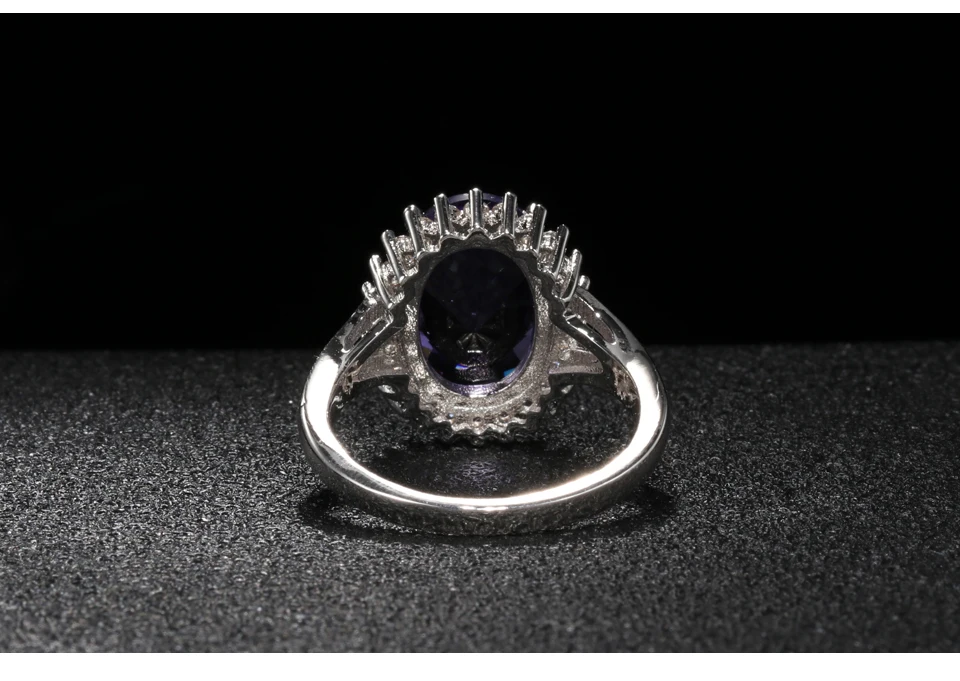 Bague Ringen, овальная форма, серебро 925, ювелирное изделие, большое кольцо с камнями для женщин, сапфир подсолнуха, новинка, горячая распродажа, женский подарок