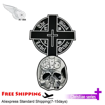 

Society Black Label Back Patch for Men Embroidery Iron on Patches for Clothes Handmade 3D Decoration Applique Fashion DIY Badges