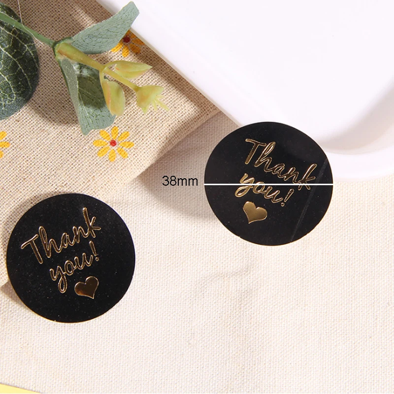 120pcs per pack 120pcs/100pcs/60pcs/pack Multiple Styles Round Tape Thank You Packaging Label Material Supplies Sealing Stickers - Цвет: 120pcs per pack