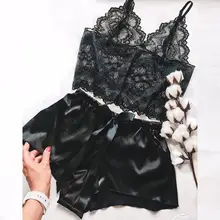 2 шт., женское сексуальное сатиновое нижнее белье, женское нижнее белье, корсет на косточках с кружевом, муслиновое Белье для сна, нижнее белье, топы+ трусы