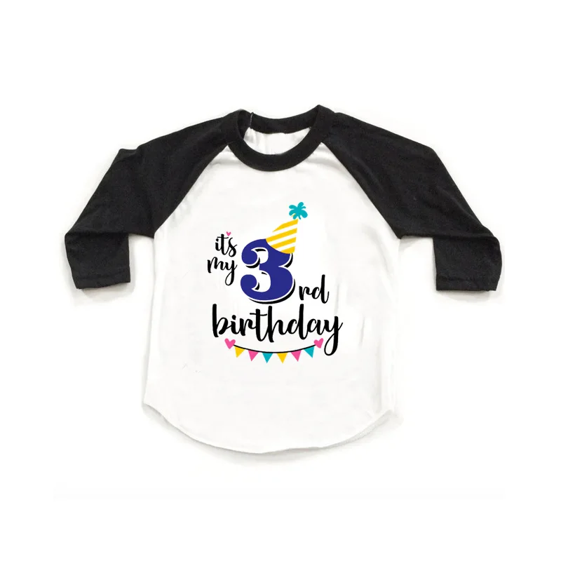 Индивидуальные футболки для дня рождения для маленьких мальчиков и девочек, размер для детей 1, 2, 3, 4, 5, 6, 7, 8 лет, подарок на день рождения, детская одежда на осень и весну - Color: CT5468