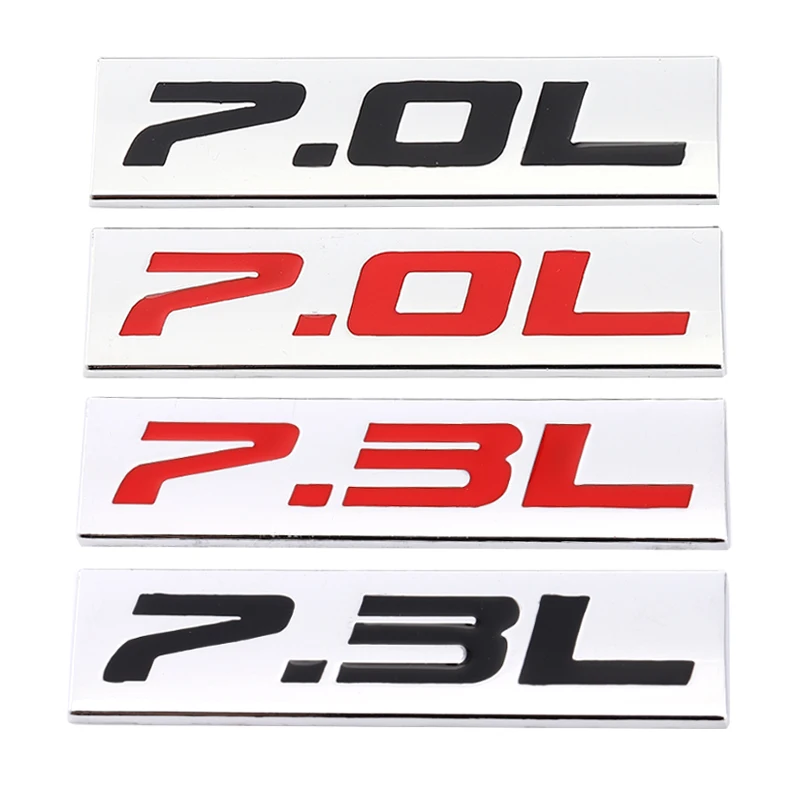 3D Metal 7.0L 7.3L Logo Car Energy Emblem Badge Trunk Sticker Decal for Dodge Challenger Fornasari FORD V8 Super SUV Styling | Автомобили