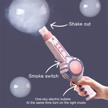 2021 New Summer Smoke Magic Bubble Machine Wedding Supplies Electric Automatic Bubble Blower Maker Gun Kids Outdoor Toys