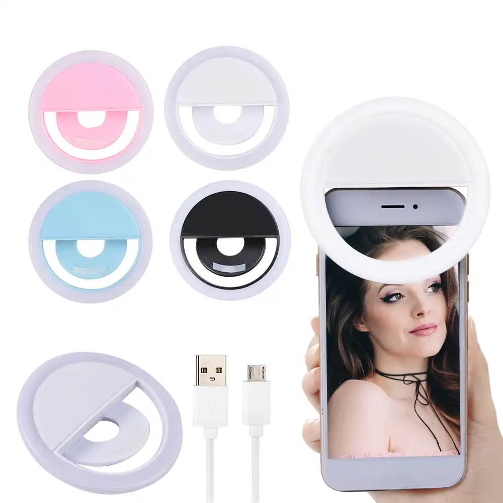 usb selfie led ring flash light