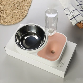 

Double Pet Bowls Dog Food Water Feeder Stainless Steel Pet Drinking Dish Feeder Cat Puppy Feeding Supplies Small Dog Accessories