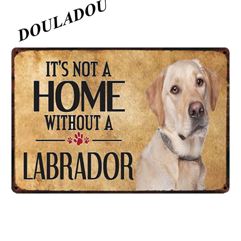 [Douladou] табличка для собак в виде животных для бара Pet Shop винтажная жестяная вывеска для собак и кошек модный красивый постер украшение для дома 30*20 см - Цвет: 9