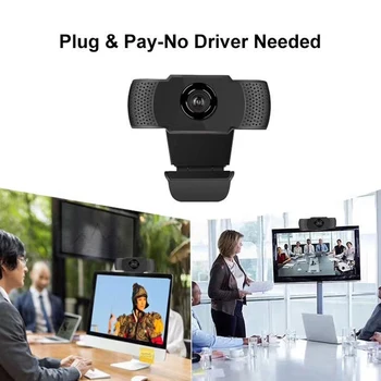 

2MP 1080P HD USB Webcam with Microphone for Video Conference Live Streaming PC Laptop Desktop Computer Accessory