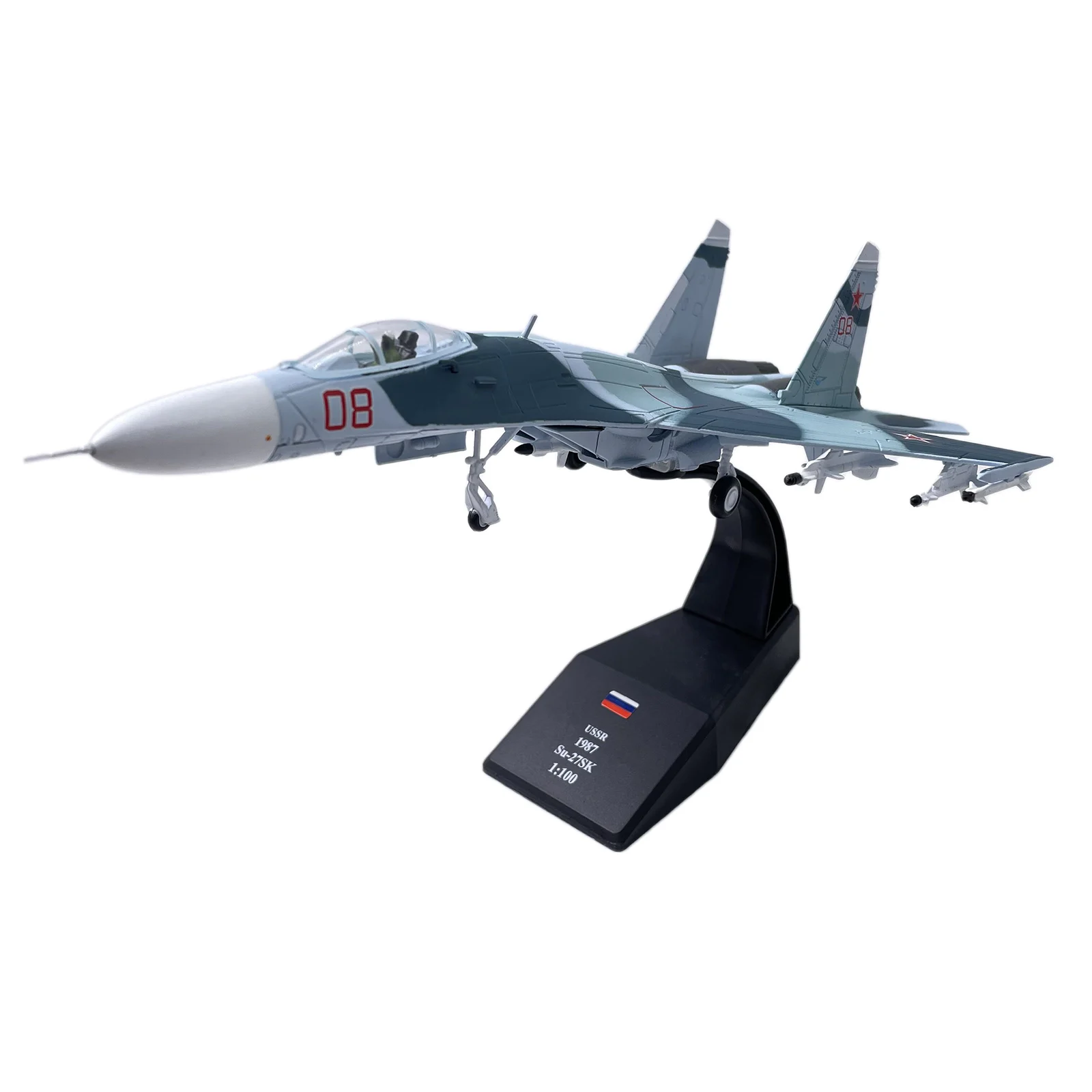 Russian Sukhoi Su-27 Plane Model Airplane Model Aircraft Model 1/100 Scale Diecast Alloy Airplanes Planes Collection