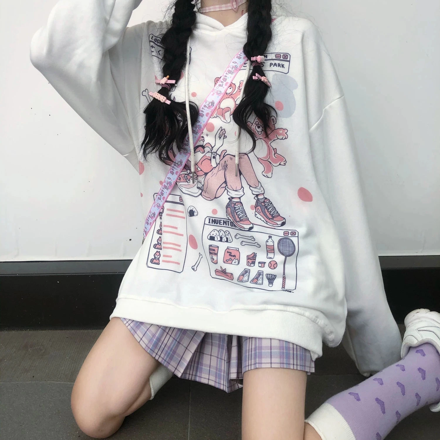 

Kawaii Anime Harajuku Hoodie Women Cute Cartoon Korean Style Sweatshirt Fashion Graphic Hoodie Female Tops Woman Clothes худи