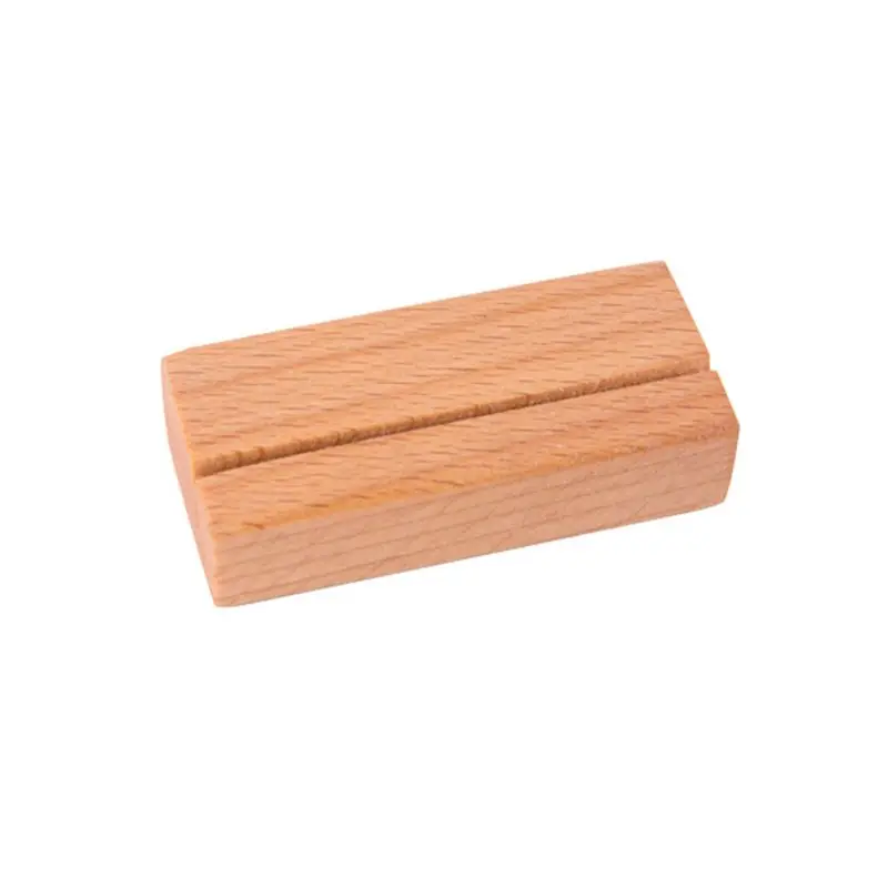 

Wooden Numbers Photo Display Stand Business Card Holder Name Memo Clips Office Desk Organizer Dinner Party 53CC