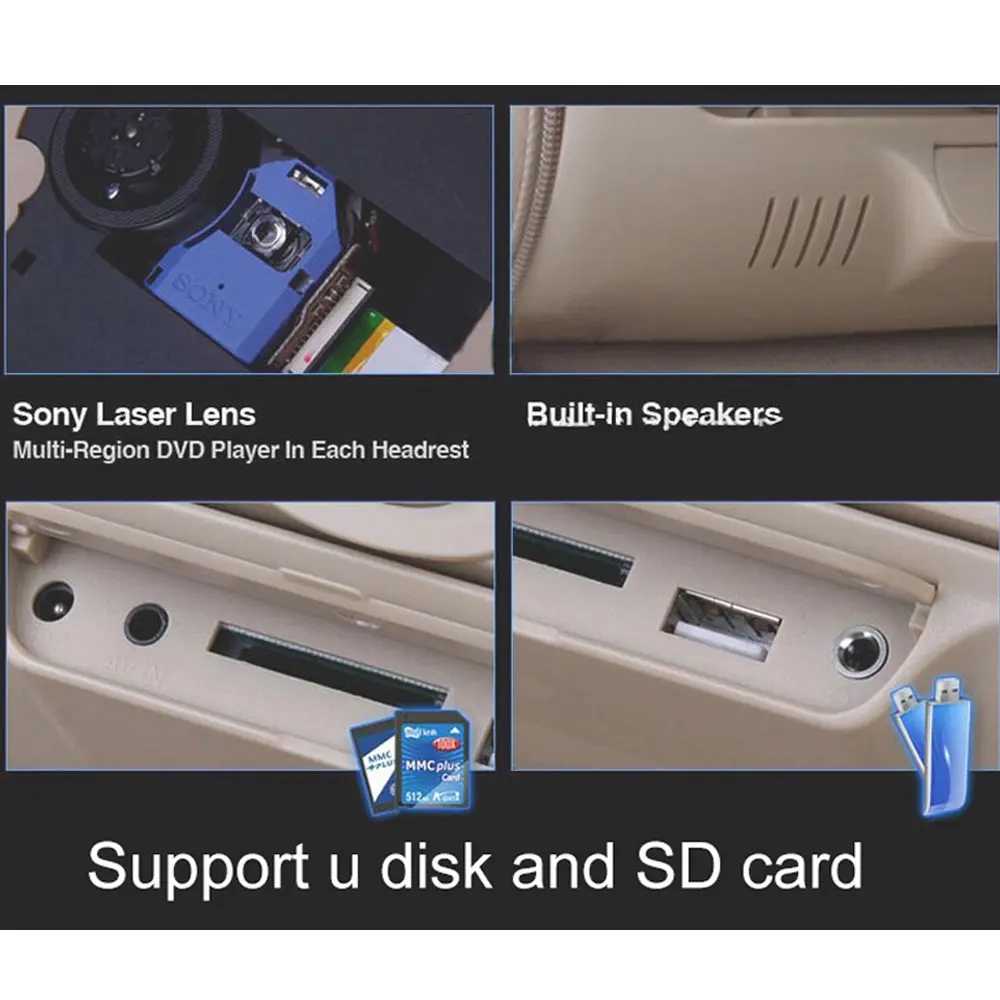 Универсальный автомобильный подголовник DVD плееры DL-HD7010 7 дюймов HD Автомобильный дисплей подголовник USB ЖК-дисплей экран аксессуары