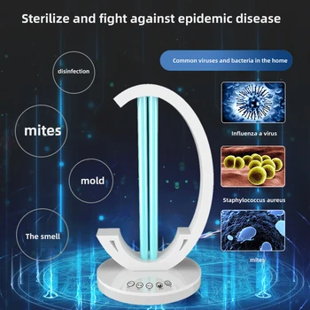

Dual-Tube Intelligent Ultraviolet Disinfection Lamp With Ozone Household UV Disinfection Safety Lock Function