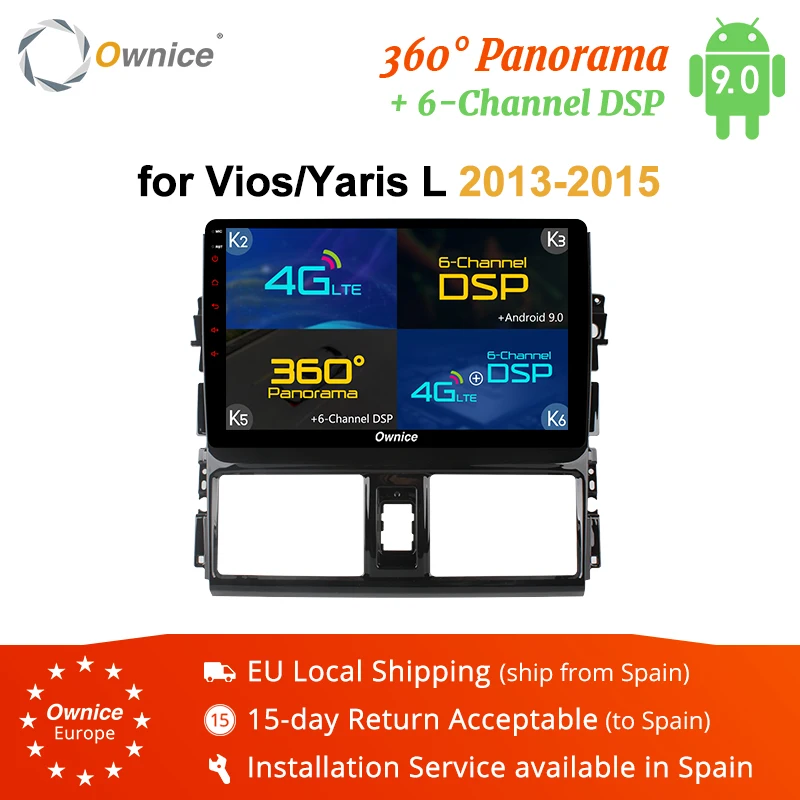 Ownice K3 K5 K6 10 1 &quotАвтомобильный Радио плеер для Toyota Vios/Yaris L 2013 2014 2015 Android 9 0
