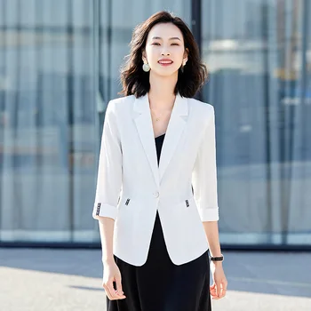 

Yy9001 Slim Fit Small Suit 2020 Summer Simplicity Slim Fit Temperament White Collar Small Suit Female