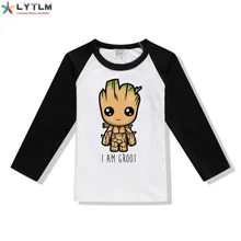 LYTLM, футболка с изображением грута Marvel, Детские Зимние Топы с длинными рукавами для маленьких мальчиков, Camisetas, осенняя одежда для маленьких мальчиков и девочек, Roupa Menina