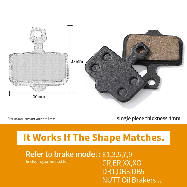 1 Pair of Resin Bicycle Brake Pads are Used For Shimano SRAM AVID HAYES and Other Disc Brakes 841