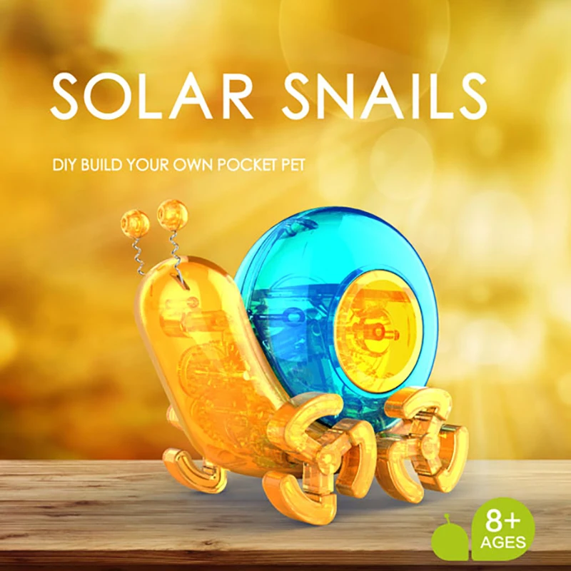

New Solar Power Toy Snail Christmas Halloween Robot Cute Adorable Multi Style Solar Powered Table Home Decor Gift Kids Education