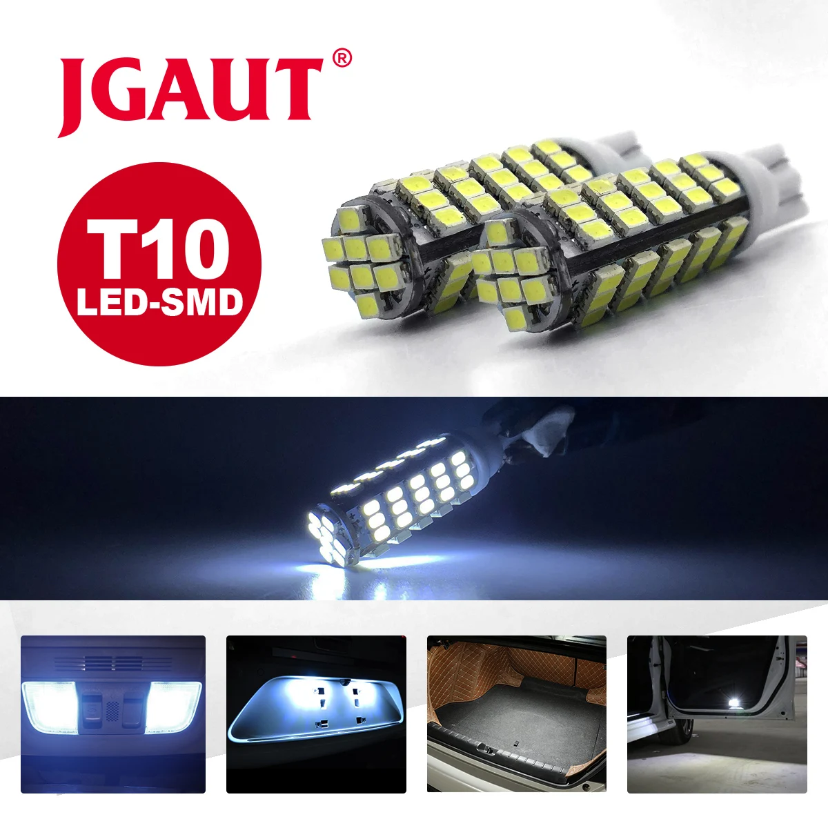 HotSale T10 High Power super bright White 68 SMD 3528 1206 LED Wedge Car Lights Bulbs 912 921 Auto BULB 68smd 68led New arrival |